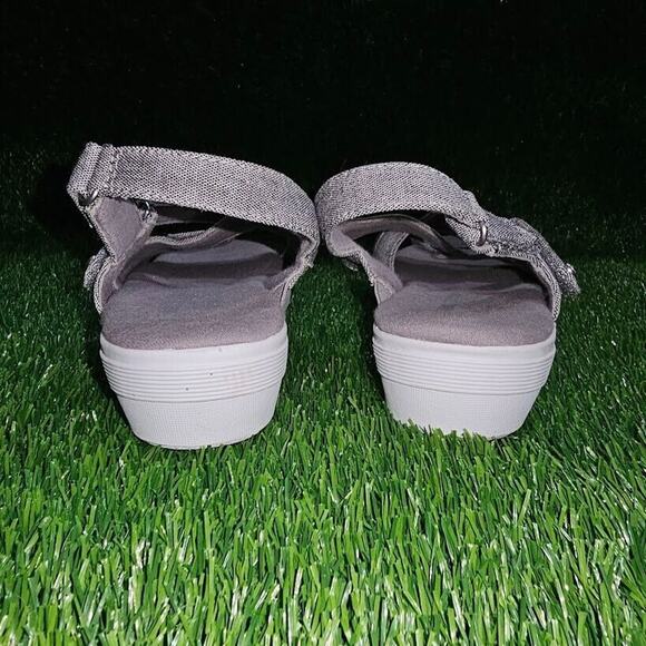 Grasshopper Sandals Womens 10 M Gray Ortholite Cush Insoles adjust heel strap - Picture 3 of 7